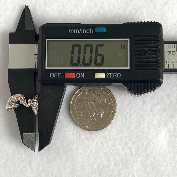 Sterling Silver 925 DBJ Dee Berkley Jewelry Single Diamond Dangle Earrings - Picture 15 of 16